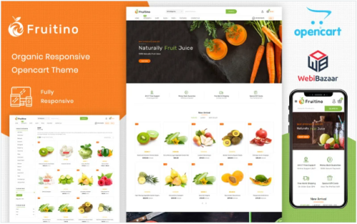Fruitino - Food & Grocery Store OpenCart Template