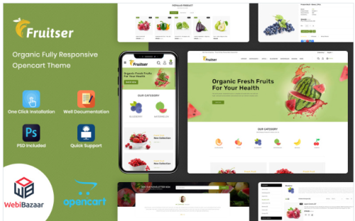 Fruitser - Grocery Store OpenCart Template