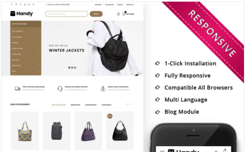 Handy Leather Market Responsive OpenCart Template