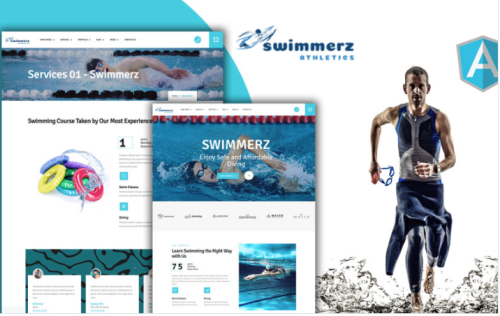 Swimmerz - Swimming Service Angular Template