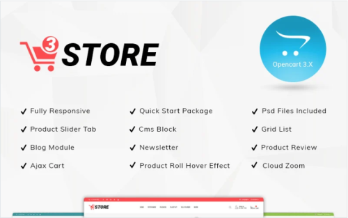 3store - Multipurpose Responsive OpenCart Template