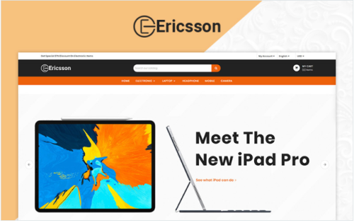 Ericssion Electronic Mega Store OpenCart Template