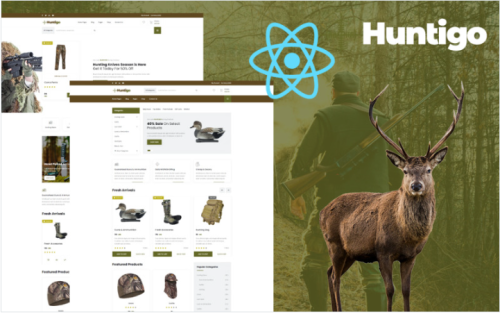 Huntigo - Hunting and Ammunition React Website Template