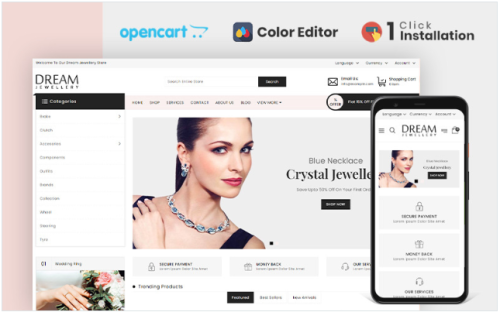 Dream Jewellery Store OpenCart Template