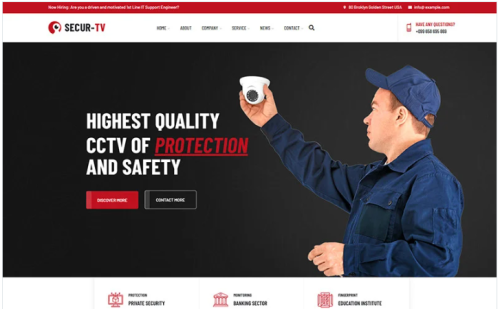 Securtv - CCTV & Security Responsive Website Template