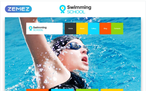 Swimming School Clean Responsive HTML5 Website Template
