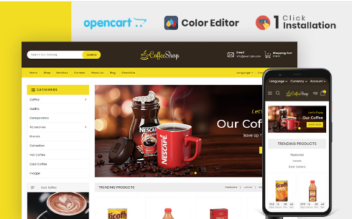 Drinks & Beverages Store OpenCart Template