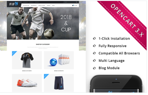 Fifo Sport Store - Responsive OpenCart Template