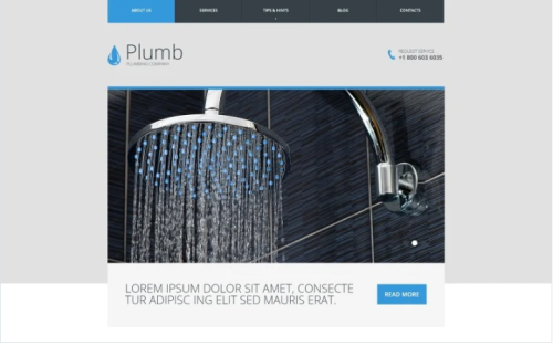 Plumbing Responsive Website Template