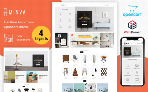 Minva - Multipurpose Furniture Store OpenCart Template