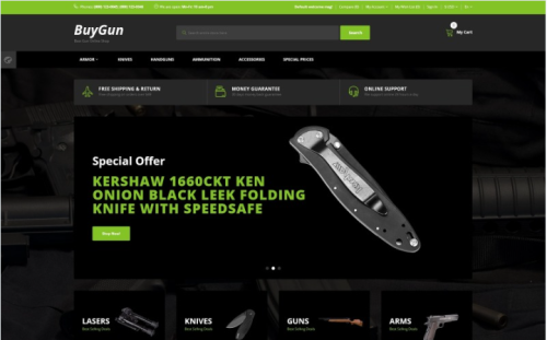 BuyGun - Weapons Store OpenCart Template