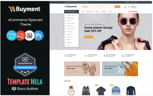 Buyment - Mega Store OpenCart Template