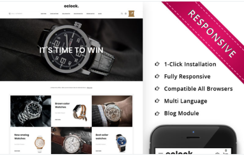 Eclock - The Watch Store Responsive OpenCart Template