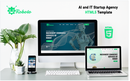 Roboto - AI and IT Startup Agency HTML5 Template