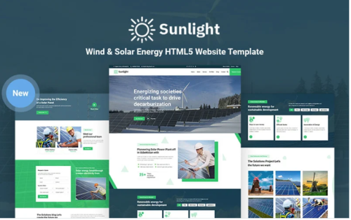 Sunlight - Wind and Solar Energy HTML5 Responsive Website Template