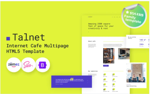 Talnet - Internet Cafe HTML5 Website Template