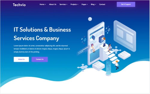 Techvio - IT Solutions & Business Services Website Template