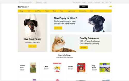 Best Friends - Pets Store Clean OpenCart Template