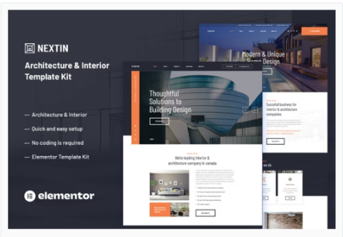 Nextin - Architecture & Interior Elementor Template Kit
