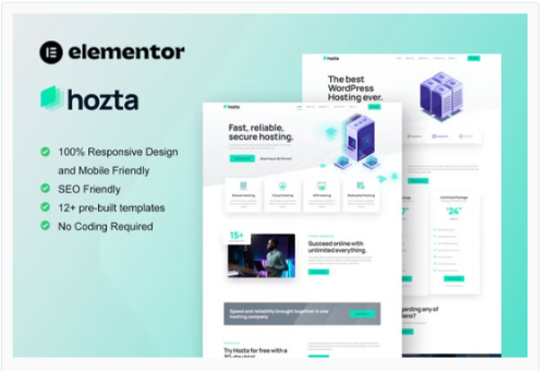 Hozta - Web Hosting Service Elementor Template Kit