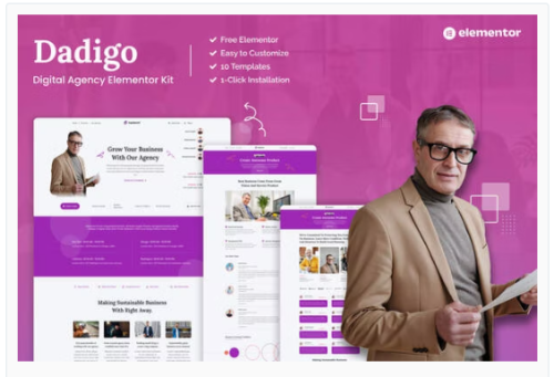 Dadigo - Digital Agency Elementor Template Kit