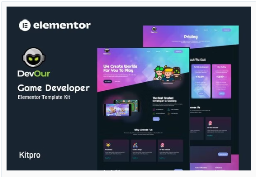 Devour - Game Developer Elementor Template Kit