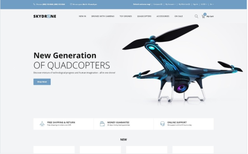 Skydrones - Quadcopter Responsive Elegant OpenCart Template