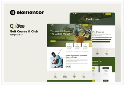 Golfee - Golf Course & Club Elementor Template Kit