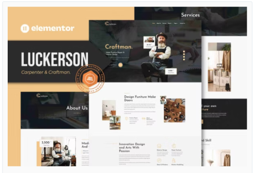 Luckerson - Carpenter & Craftman Elementor Template Kit