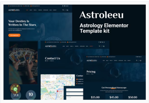 Astroleeu - Astrology & Numerology Elementor Template Kit