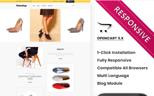 Standup - The Shoe Store Premium OpenCart Template