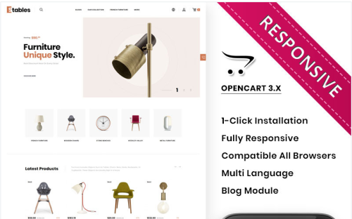 Stables - The Mega Furniture Store OpenCart Template