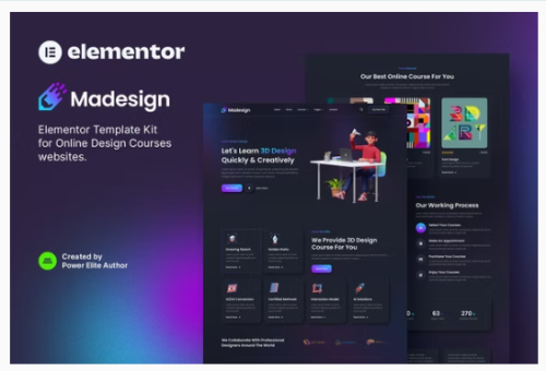 Madesign – Online Design Courses Elementor Template Kit