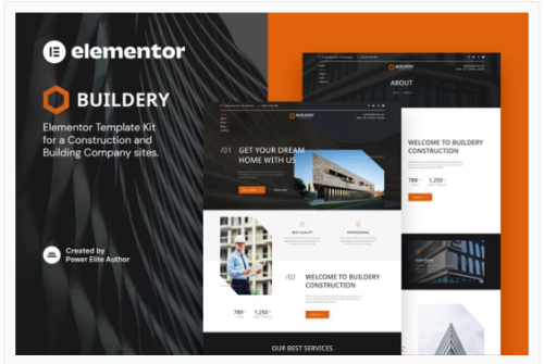 Buildery – Construction & Building Company Elementor Template Kit