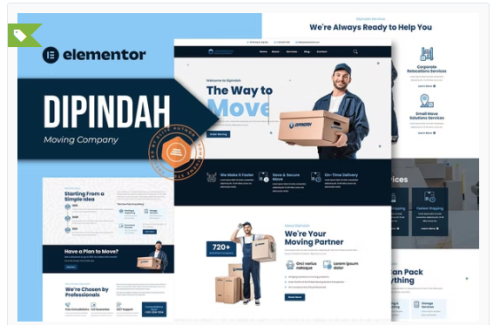 Dipindah - Moving Company Elementor Template Kit