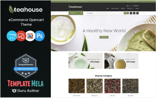 Teahouse - Food and Drinks Store OpenCart Template