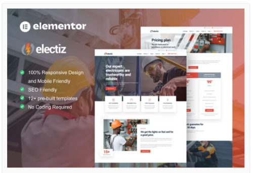 Electriz - Electrical Installation & Maintenance Service Elementor Template Kit