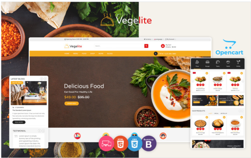 Vegelite - Food OpenCart Template