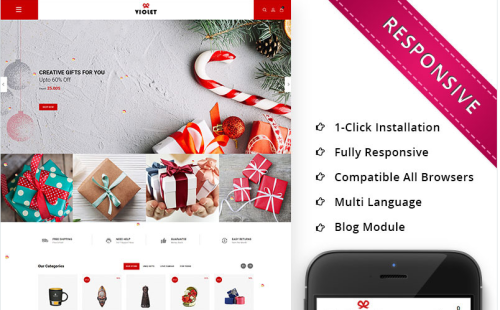 Violet - The Gift Store Responsive OpenCart Template