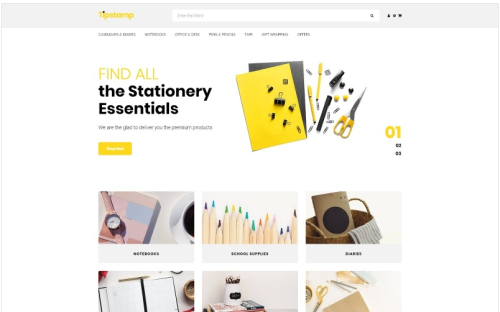 Tipstamp - Stationery Store Clean OpenCart Template