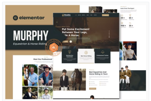Murphy - Equestrian & Horse Riding Elementor Template Kit