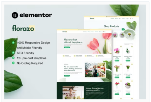 Florazo - WooCommerce Florist & Flower Shop Elementor Template Kit
