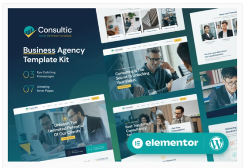 Consultic - Business Agency Elementor Template Kit