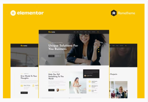 Contenta - Content Writing Services Elementor Pro Full Site