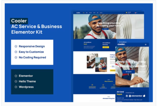 Cooler - AC Service & Business Elementor Pro Template Kit