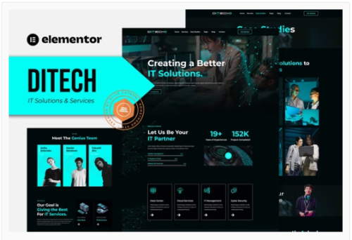 Ditech - IT Solutions & Services Company Elementor Template Kit