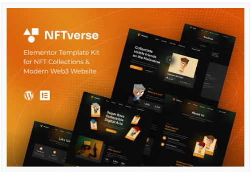 NFTverse | Futuristic NFT Portfolio Elementor Template Kit