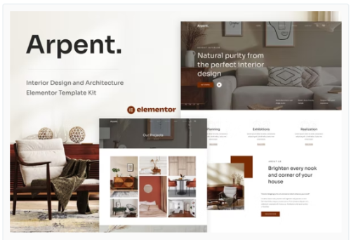 Arpent - Interior Design and Architecture Elementor Template Kit
