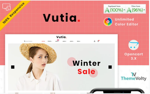 Vutia Fashion Store OpenCart Template