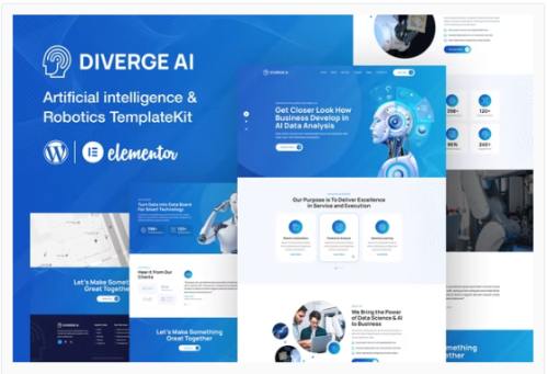 Diverge AI | Robotics Elementor Template Kit
